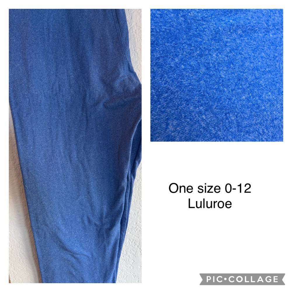 LuLaRoe One Size blue leggings